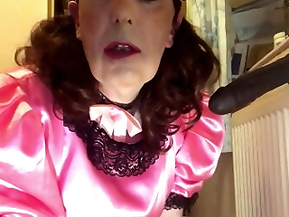 Humiliated pink sissy maid cock sucker recorded